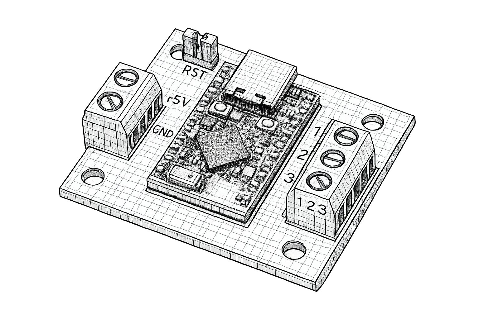 GPIO Relay / Leak Detector hardware board